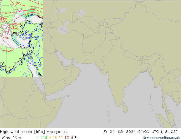 High wind areas Arpege-eu Sex 24.05.2024 21 UTC