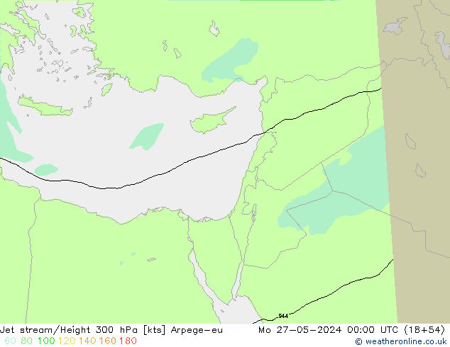 Corriente en chorro Arpege-eu lun 27.05.2024 00 UTC