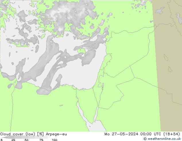 Nubes bajas Arpege-eu lun 27.05.2024 00 UTC