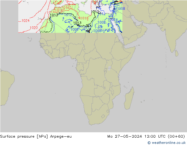 Luchtdruk (Grond) Arpege-eu ma 27.05.2024 12 UTC