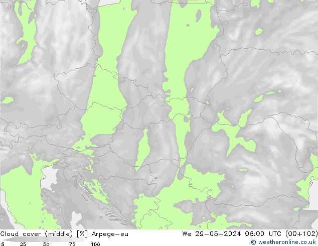 Nubi medie Arpege-eu mer 29.05.2024 06 UTC