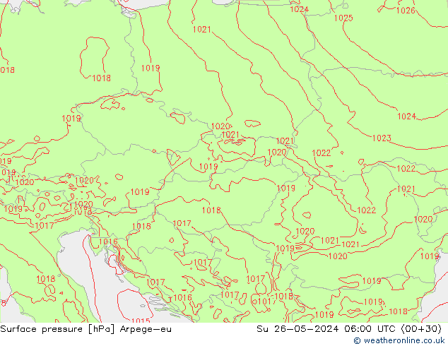 Luchtdruk (Grond) Arpege-eu zo 26.05.2024 06 UTC