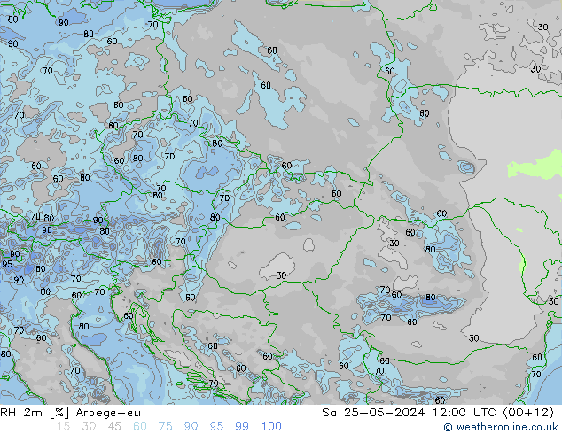RH 2m Arpege-eu so. 25.05.2024 12 UTC