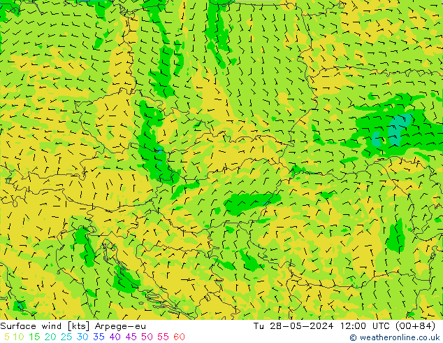 ветер 10 m Arpege-eu вт 28.05.2024 12 UTC