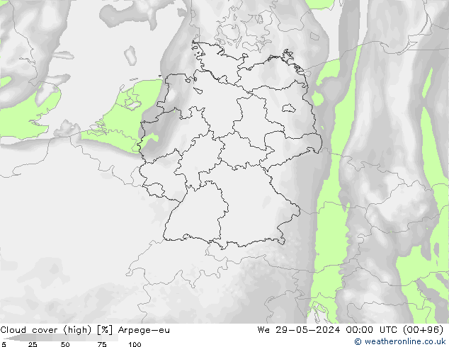 Nubes altas Arpege-eu mié 29.05.2024 00 UTC