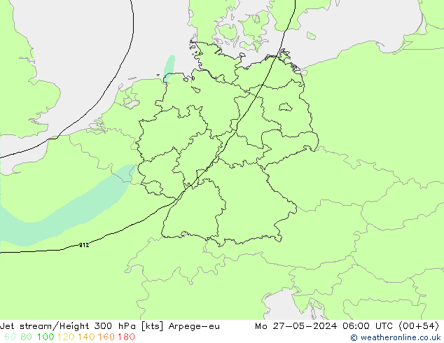 Jet Akımları Arpege-eu Pzt 27.05.2024 06 UTC