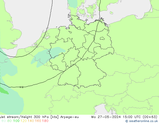 Jet Akımları Arpege-eu Pzt 27.05.2024 15 UTC