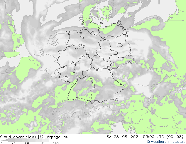 Bulutlar (düşük) Arpege-eu Cts 25.05.2024 03 UTC