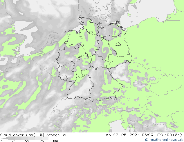 облака (низкий) Arpege-eu пн 27.05.2024 06 UTC