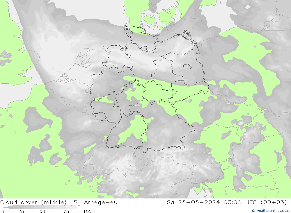 облака (средний) Arpege-eu сб 25.05.2024 03 UTC