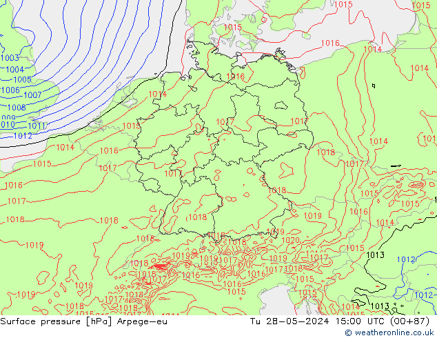 pression de l'air Arpege-eu mar 28.05.2024 15 UTC