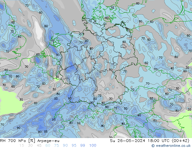 RV 700 hPa Arpege-eu zo 26.05.2024 18 UTC