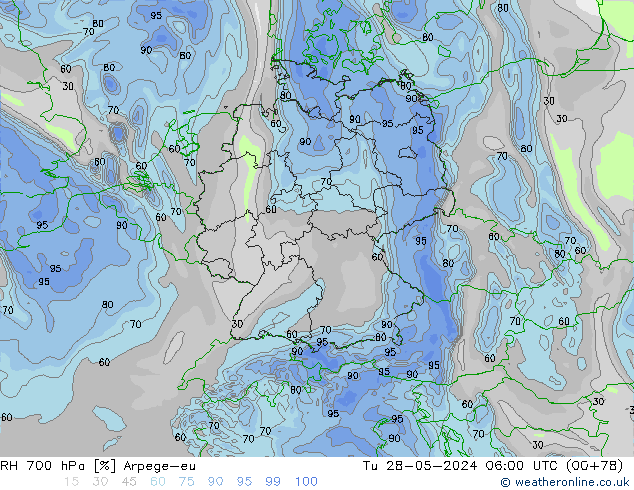 RV 700 hPa Arpege-eu di 28.05.2024 06 UTC