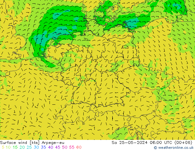 Bodenwind Arpege-eu Sa 25.05.2024 06 UTC