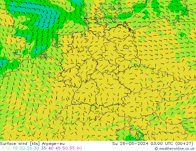  10 m Arpege-eu  26.05.2024 03 UTC