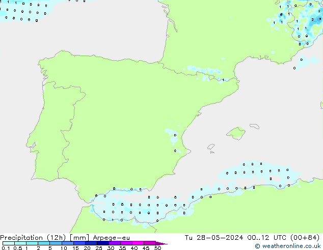 Nied. akkumuliert (12Std) Arpege-eu Di 28.05.2024 12 UTC