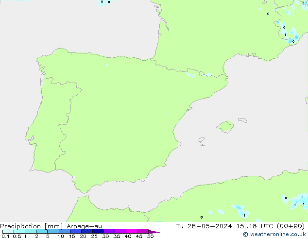 Yağış Arpege-eu Sa 28.05.2024 18 UTC