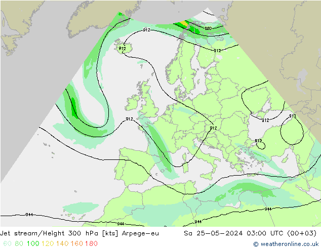 高速氣流 Arpege-eu 星期六 25.05.2024 03 UTC