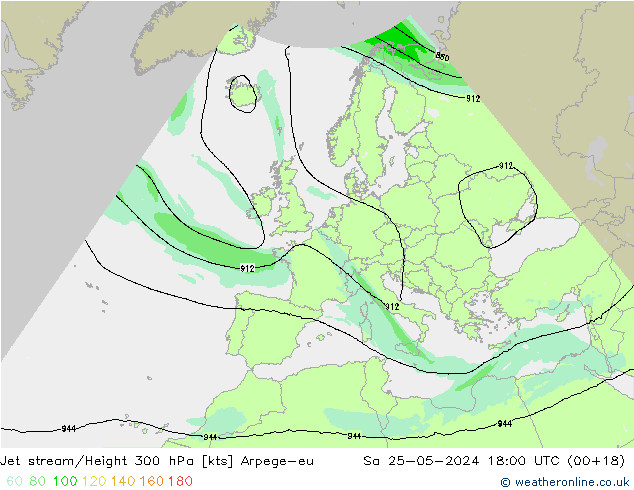 Prąd strumieniowy Arpege-eu so. 25.05.2024 18 UTC