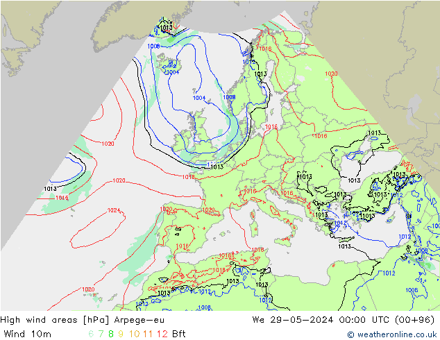 Izotacha Arpege-eu śro. 29.05.2024 00 UTC