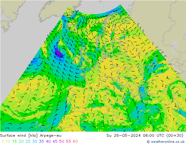  10 m Arpege-eu  26.05.2024 06 UTC