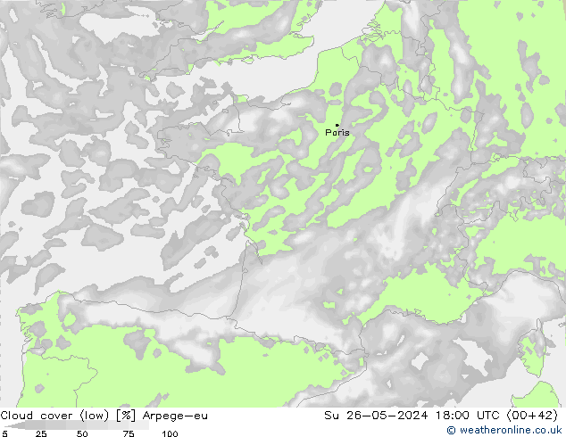 Nubes bajas Arpege-eu dom 26.05.2024 18 UTC