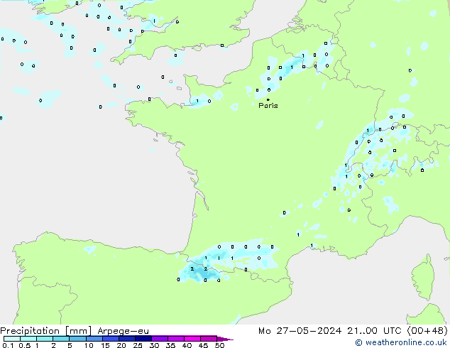 Yağış Arpege-eu Pzt 27.05.2024 00 UTC