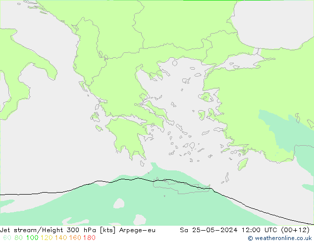 Jet stream/Height 300 hPa Arpege-eu So 25.05.2024 12 UTC