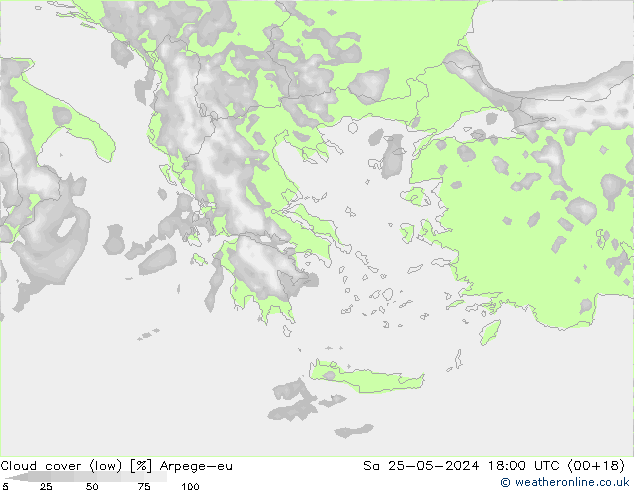 nízká oblaka Arpege-eu So 25.05.2024 18 UTC