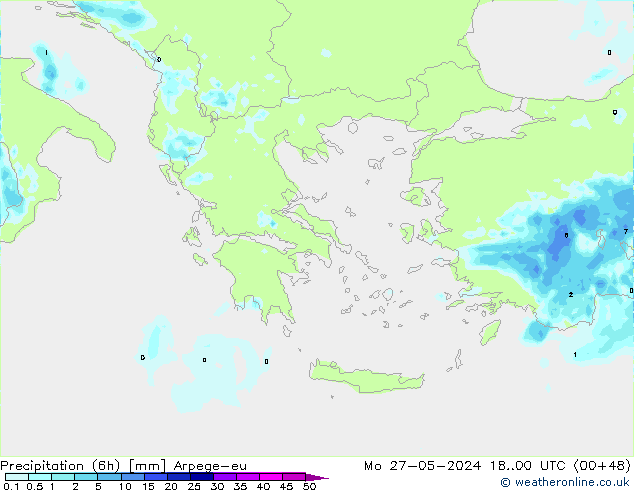 Nied. akkumuliert (6Std) Arpege-eu Mo 27.05.2024 00 UTC