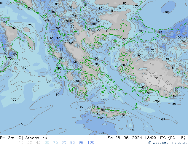 RH 2m Arpege-eu sab 25.05.2024 18 UTC