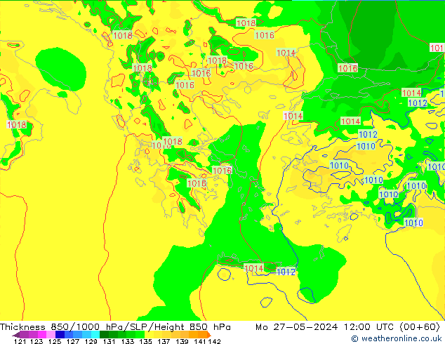 Thck 850-1000 hPa Arpege-eu Po 27.05.2024 12 UTC