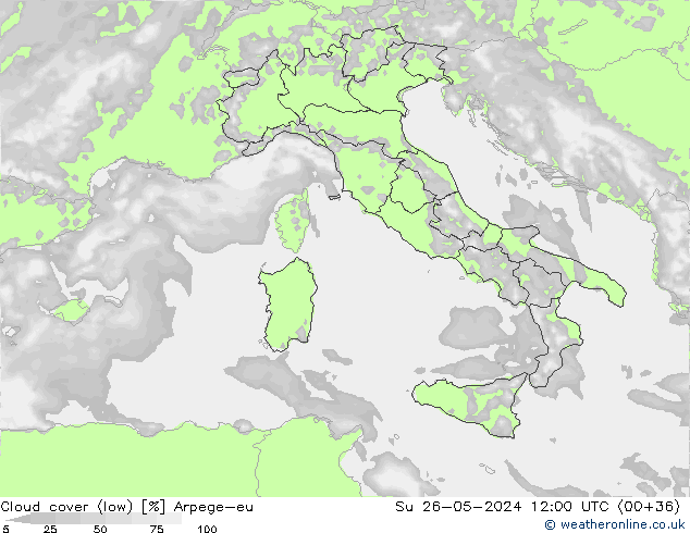 Nubes bajas Arpege-eu dom 26.05.2024 12 UTC