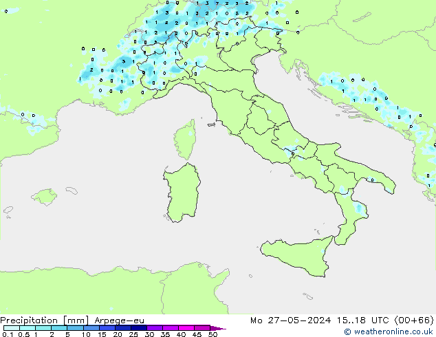 Precipitation Arpege-eu Mo 27.05.2024 18 UTC