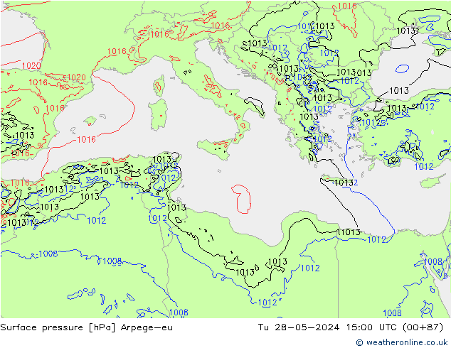 ciśnienie Arpege-eu wto. 28.05.2024 15 UTC