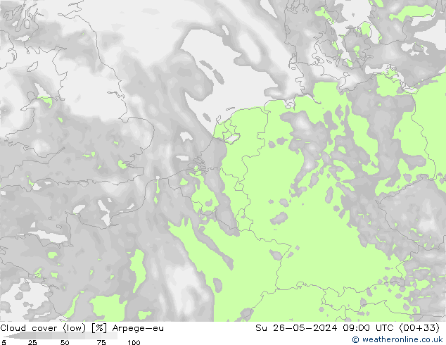 nízká oblaka Arpege-eu Ne 26.05.2024 09 UTC