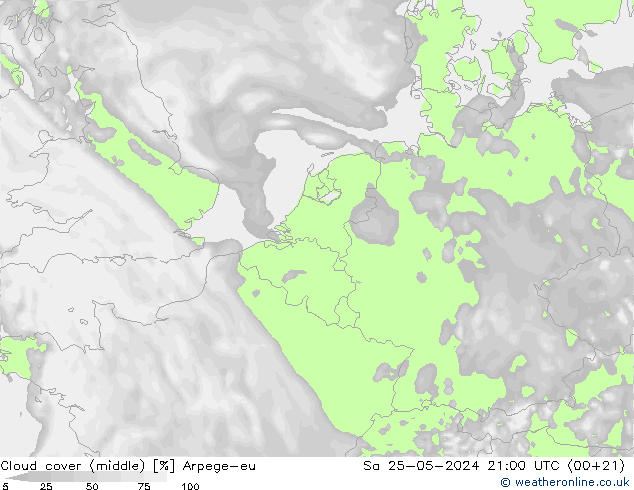 Nubi medie Arpege-eu sab 25.05.2024 21 UTC