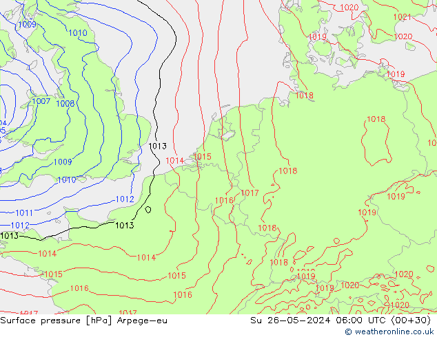 ciśnienie Arpege-eu nie. 26.05.2024 06 UTC