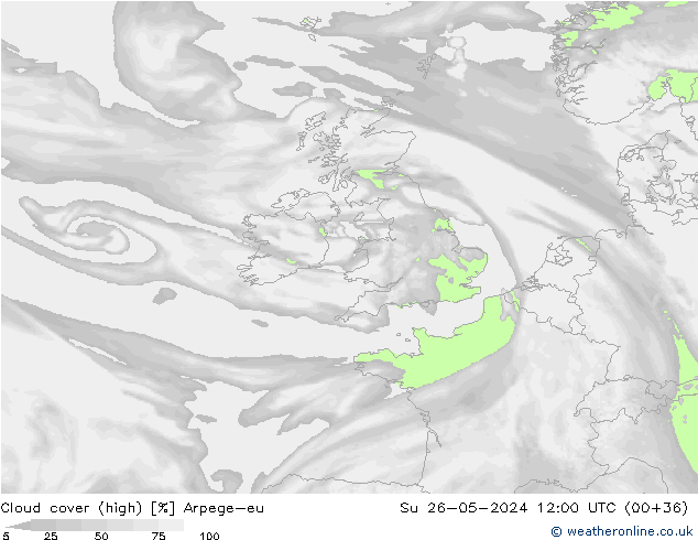 Bewolking (Hoog) Arpege-eu zo 26.05.2024 12 UTC