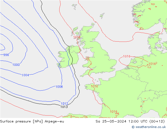 pressão do solo Arpege-eu Sáb 25.05.2024 12 UTC