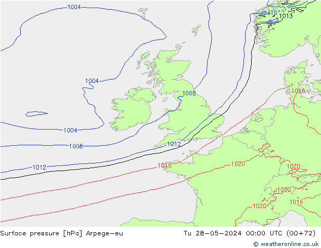 pressão do solo Arpege-eu Ter 28.05.2024 00 UTC