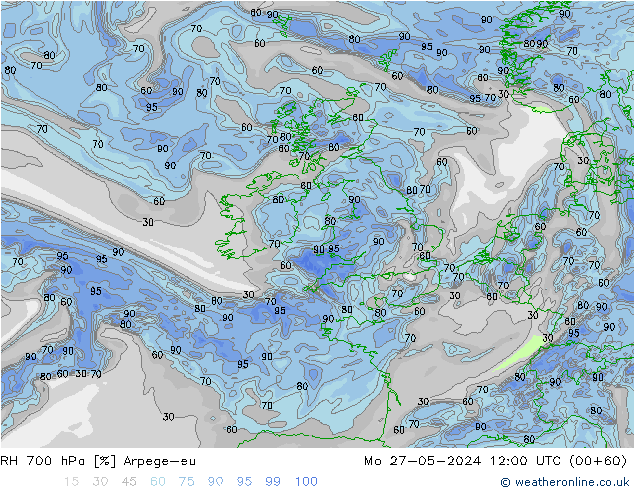 RV 700 hPa Arpege-eu ma 27.05.2024 12 UTC