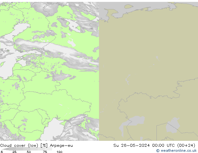 Nubi basse Arpege-eu dom 26.05.2024 00 UTC