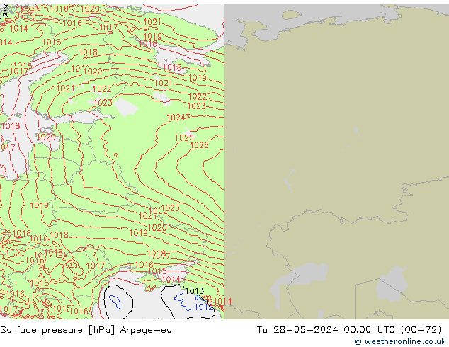 Bodendruck Arpege-eu Di 28.05.2024 00 UTC