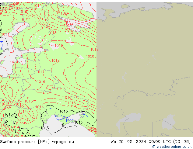 pression de l'air Arpege-eu mer 29.05.2024 00 UTC