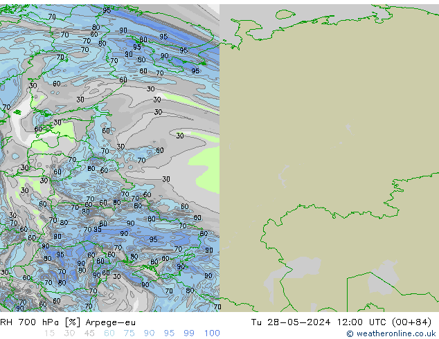 RV 700 hPa Arpege-eu di 28.05.2024 12 UTC