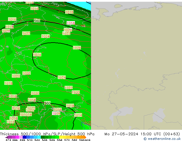 Thck 500-1000hPa Arpege-eu lun 27.05.2024 15 UTC