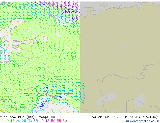  850 hPa Arpege-eu  26.05.2024 15 UTC