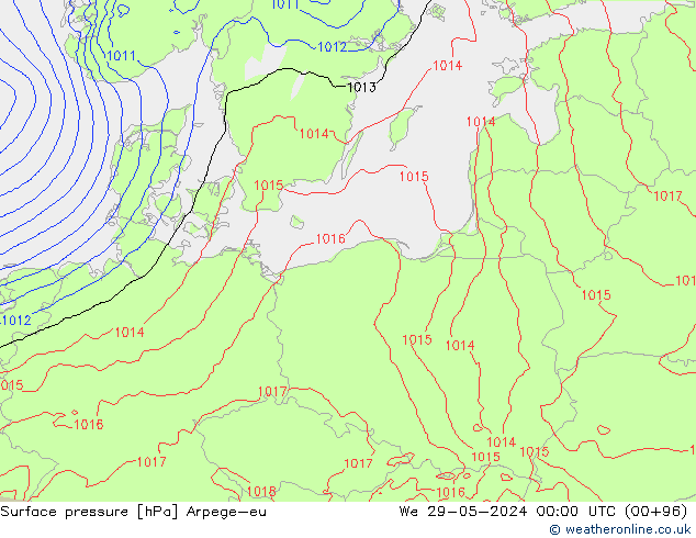 Yer basıncı Arpege-eu Çar 29.05.2024 00 UTC