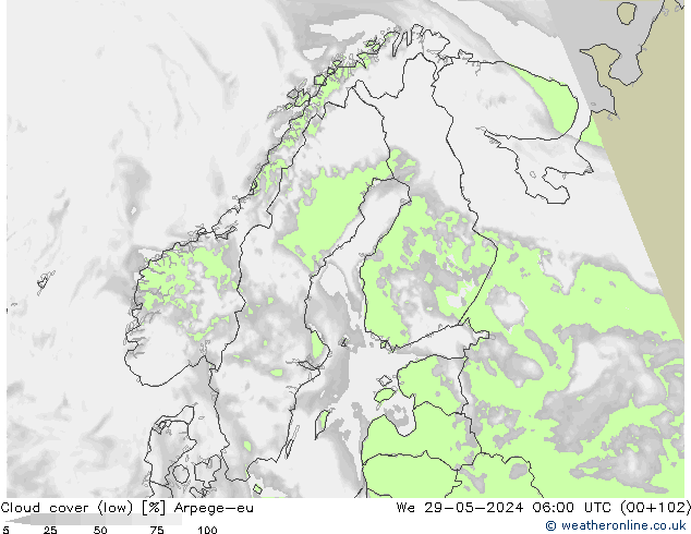 Nubes bajas Arpege-eu mié 29.05.2024 06 UTC